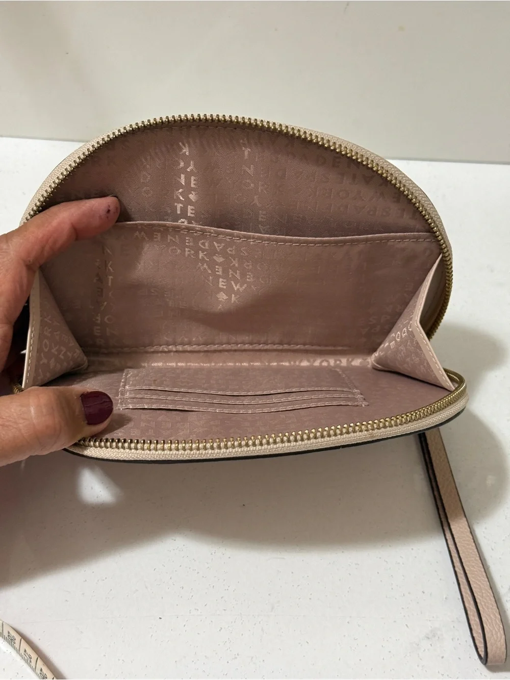 kate spade Blush Leather Wristlet